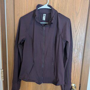 90 Degree by ReflexJacket Zip Collared Athleisure Purple w/ Pockets-L